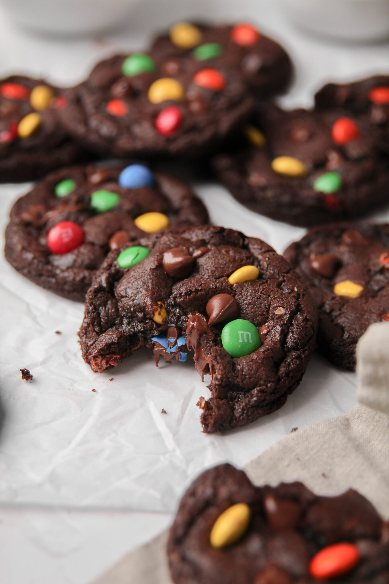 One Bowl Chocolate Brownie M&M Cookies Sturbridge Bakery